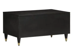 Mesa de centro de madera maciza de mango 80x50x40 cm
