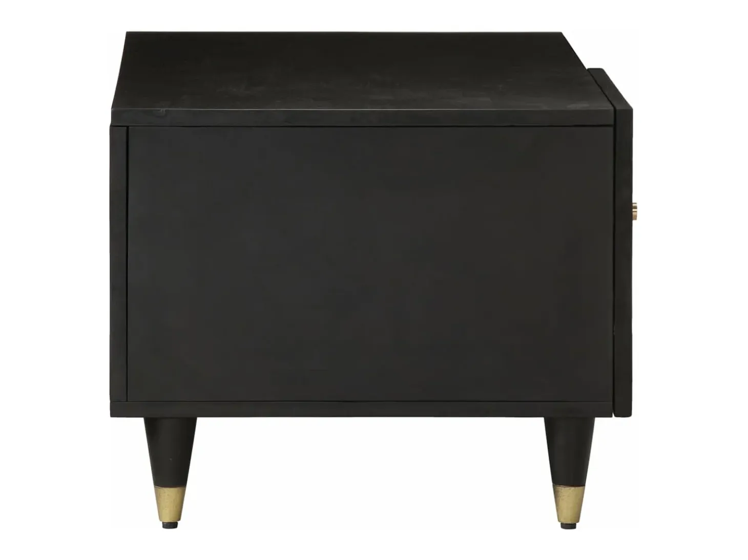 Mesa de centro de madera maciza de mango 80x50x40 cm