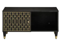 Mesa de centro de madera maciza de mango 80x50x40 cm