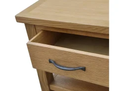 Mesa de centro de madera maciza de roble 88x53x45 cm