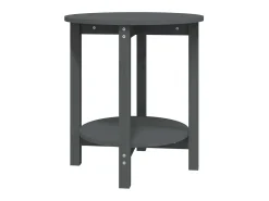 Mesa de centro de madera maciza de pino gris Ø55x60 cm ES37662