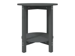 Mesa de centro de madera maciza de pino gris Ø55x60 cm ES37662