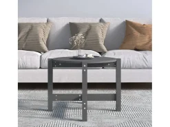 Mesa de centro de madera maciza de pino gris 62,5x45 cm