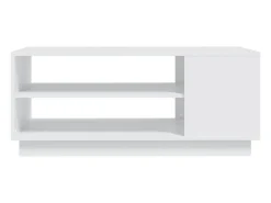 Mesa de centro de madera de ingeniería blanca 102x55x43 cm