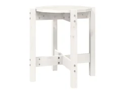 Mesa de centro de madera maciza de pino blanco Ø42,5x45 cm ES90312
