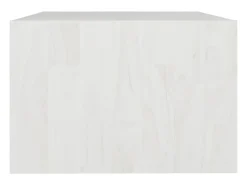 Mesa de centro de madera maciza de pino blanco 75x50x33,5 cm