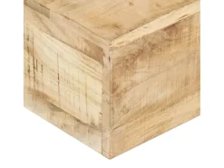 Mesa de centro de madera maciza de mango 80x80x28 cm