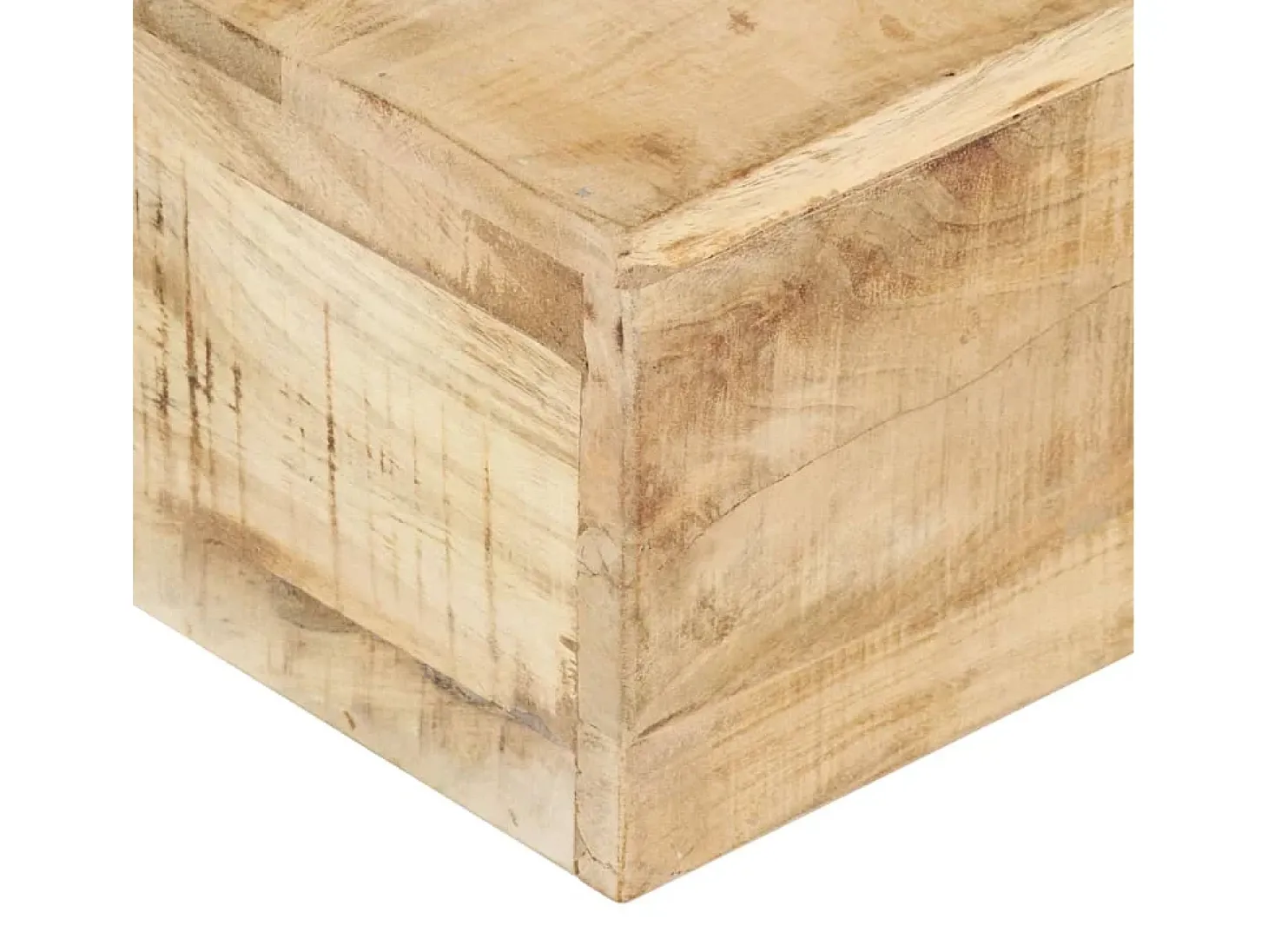 Mesa de centro de madera maciza de mango 80x80x28 cm