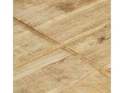 Mesa de centro de madera maciza de mango 80x80x28 cm