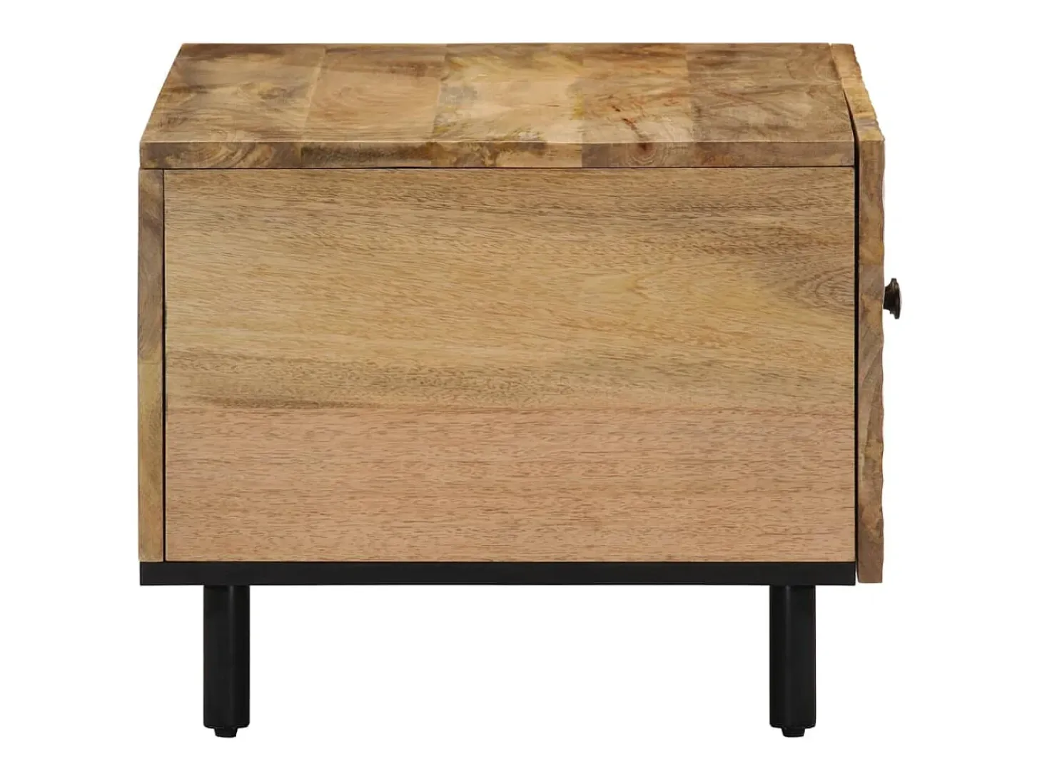 Mesa de centro de madera maciza de mango 80x50x40 cm