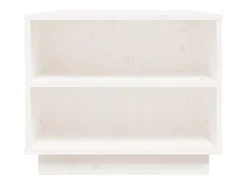 Mesa de centro de madera maciza de pino blanco 90x49x40,5 cm