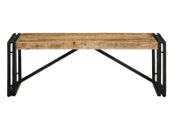 Mesa de centro de madera maciza de mango rugosa 100x50x35 cm