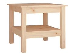 Mesa de centro de madera maciza de pino 45x45x40 cm
