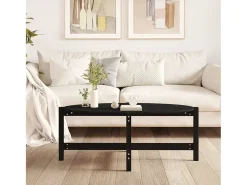 Mesa de centro de madera maciza de pino negro 118x63x45 cm