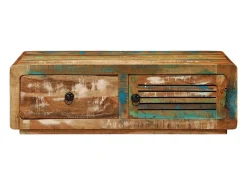 Mesa de centro de madera maciza reciclada 89x55x29 cm