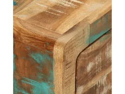 Mesa de centro de madera maciza reciclada 89x55x29 cm