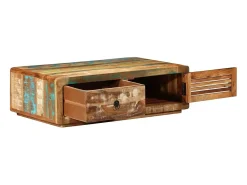 Mesa de centro de madera maciza reciclada 89x55x29 cm