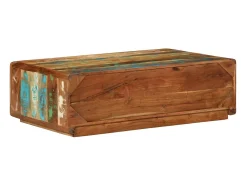 Mesa de centro de madera maciza reciclada 89x55x29 cm