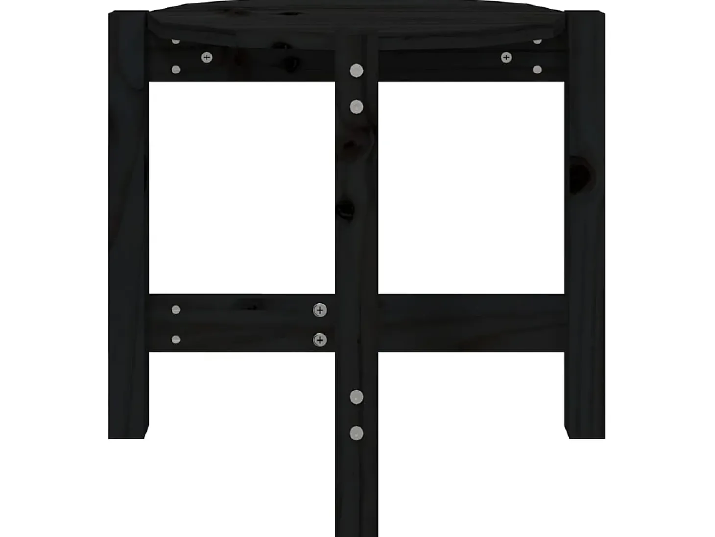 Mesa de centro de madera maciza de pino negro Ø52,5x45 cm ES59615