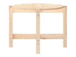 Mesa de centro de madera maciza de pino 118x63x45 cm