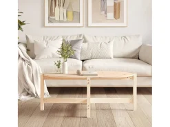 Mesa de centro de madera maciza de pino 118x63x45 cm