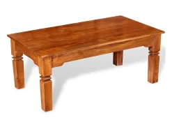Mesa de centro de madera maciza 110x60x45 cm