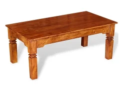 Mesa de centro de madera maciza 110x60x45 cm