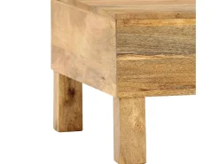 Mesa de centro de madera maciza de mango 110x55x35 cm