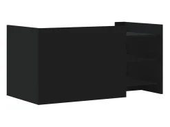 Mesa de centro de madera de ingeniería negra 100x50x50 cm