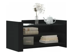 Mesa de centro de madera de ingeniería negra 100x50x50 cm