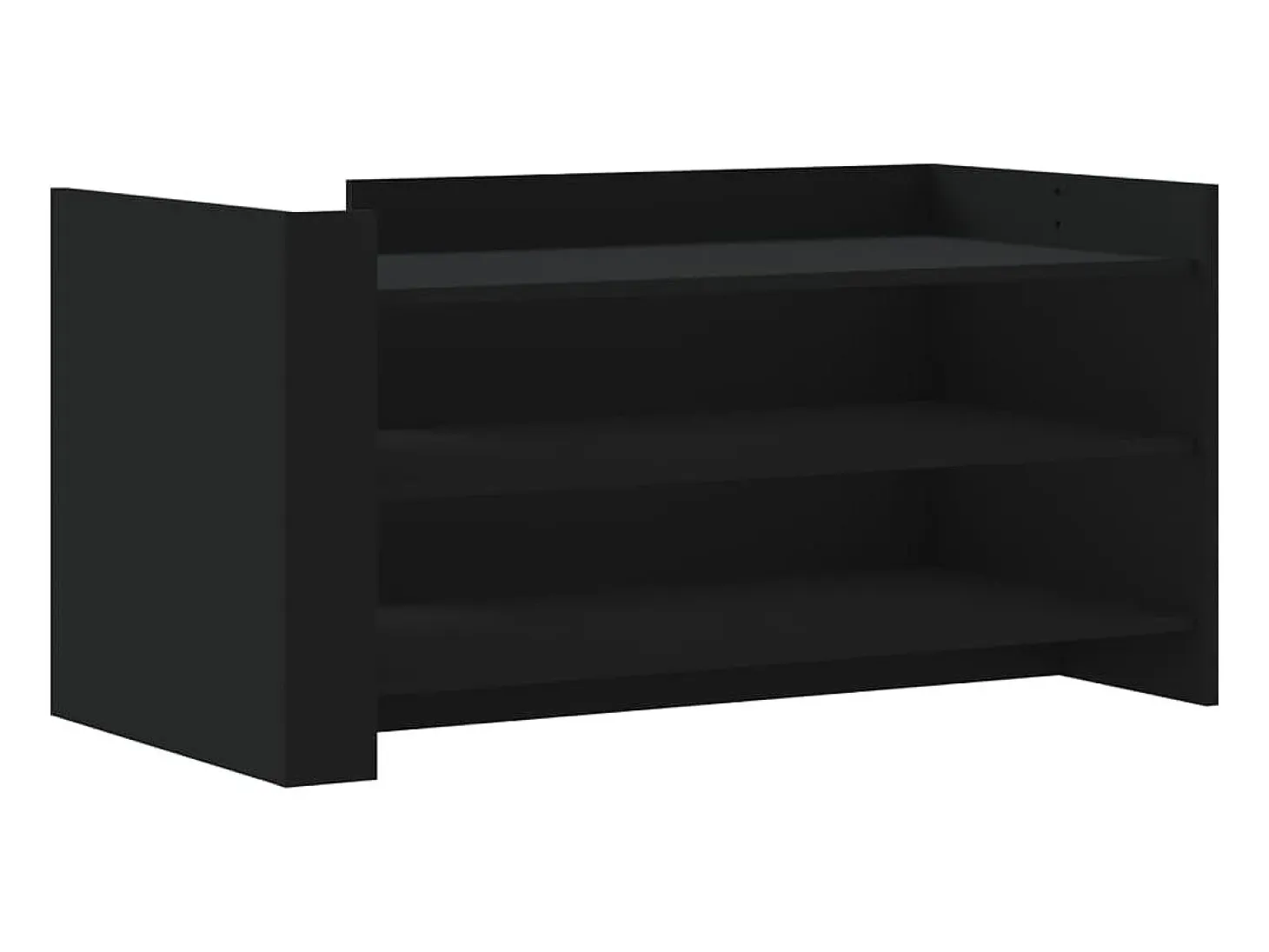 Mesa de centro de madera de ingeniería negra 100x50x50 cm