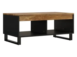 Mesa de centro de madera maciza mango 90x50x40 cm