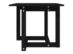 Mesa de centro de madera maciza de pino negro 50x50x45 cm ES40531