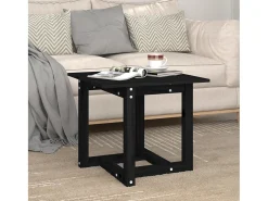Mesa de centro de madera maciza de pino negro 50x50x45 cm ES40531