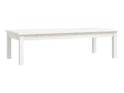 Mesa de centro de madera maciza de pino blanco 110x50x30 cm