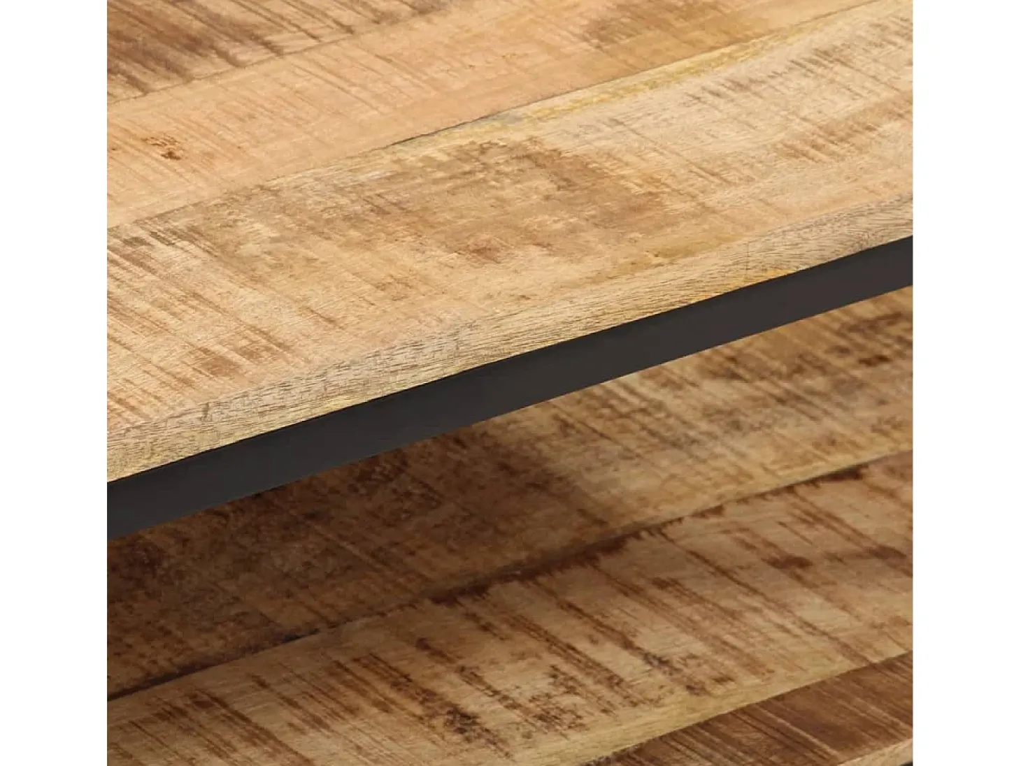Mesa de centro de madera maciza de mango rugosa 100x50x35 cm