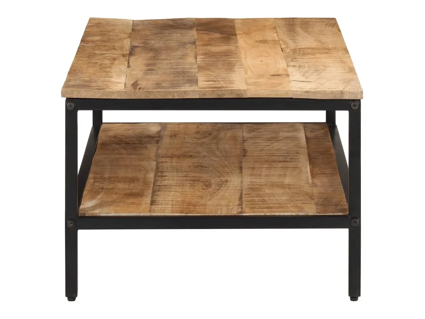 Mesa de centro de madera maciza de mango rugosa 100x50x35 cm