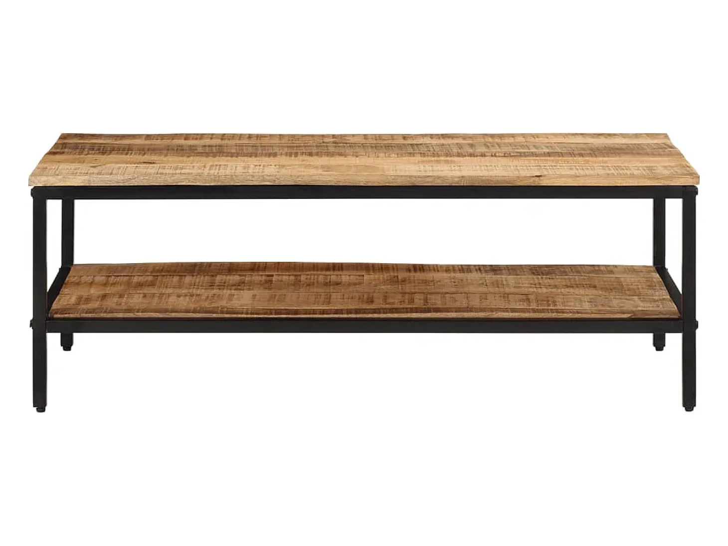 Mesa de centro de madera maciza de mango rugosa 100x50x35 cm