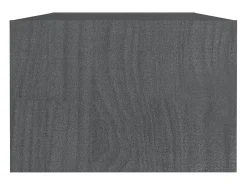 Mesa de centro de madera maciza de pino gris 110x50x34 cm