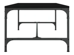 Mesa de centro de madera contrachapada negro 100x50x35 cm