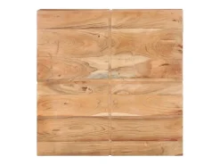 Mesa de centro de madera maciza de acacia 80x80x28 cm