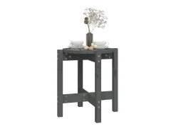 Mesa de centro de madera maciza de pino gris Ø42,5x45 cm ES71641