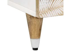 Mesa de centro de madera maciza mango 80x54x40 cm