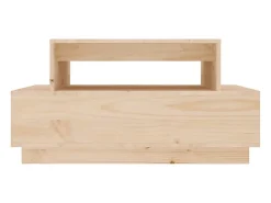 Mesa de centro de madera maciza de pino 80x55x40,5 cm