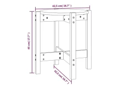 Mesa de centro de madera de pino maciza Ø 42,5x45 cm