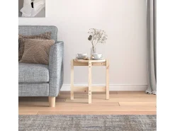 Mesa de centro de madera de pino maciza Ø 42,5x45 cm