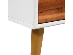 Mesa de centro de madera de acacia maciza 90x50x40 cm