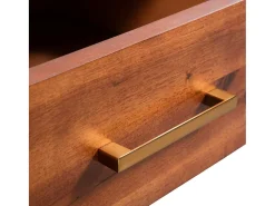 Mesa de centro de madera de acacia maciza 90x50x40 cm
