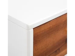 Mesa de centro de madera de acacia maciza 90x50x40 cm