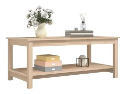 Mesa de centro de madera maciza de pino 110x55x45 cm